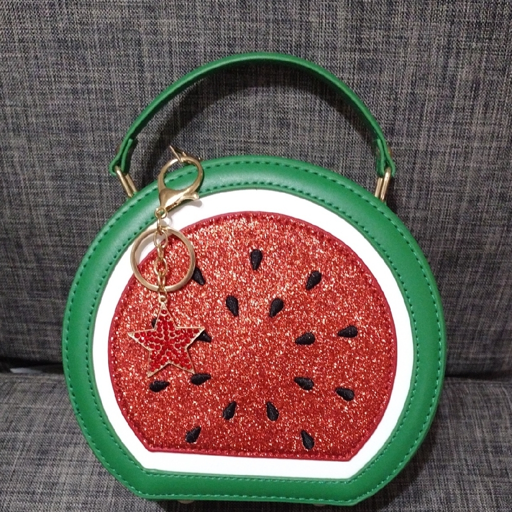 Mini Green and Red Watermelon Slice Bag